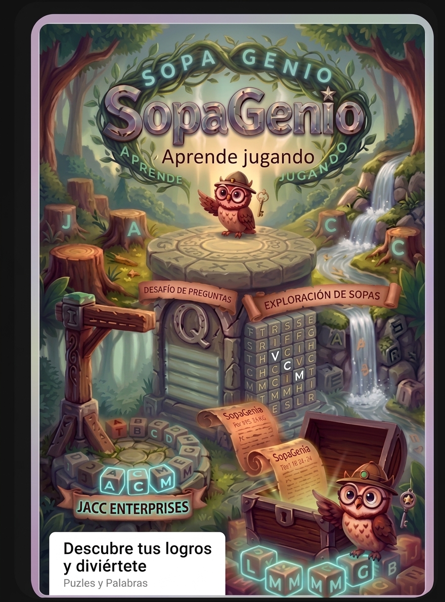 SopaGenio, aprende jugando